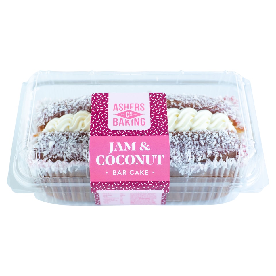 Ashers Jam Creme & Coconut Bar Cake