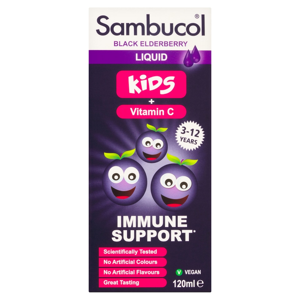 image 1 of Sambucol Black Elderberry Liquid for Kids - Berry Flavour 120ml