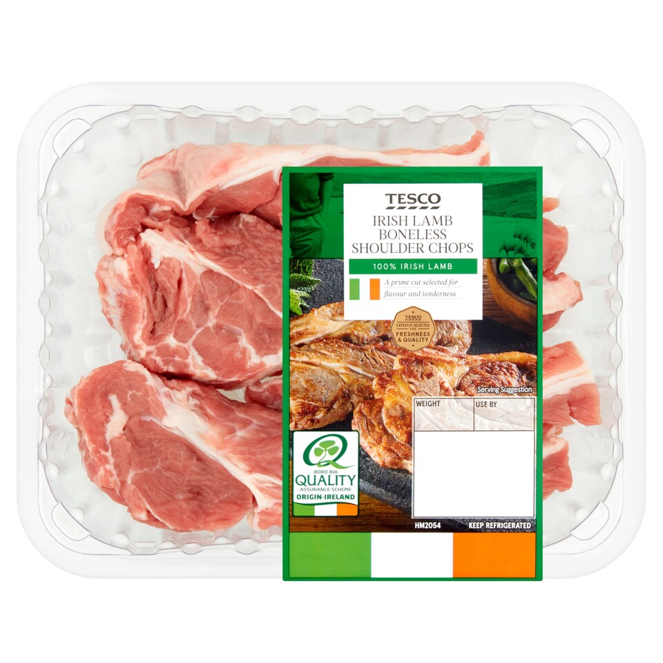 Tesco Irish Boneless Lamb Shoulder Chops 270G