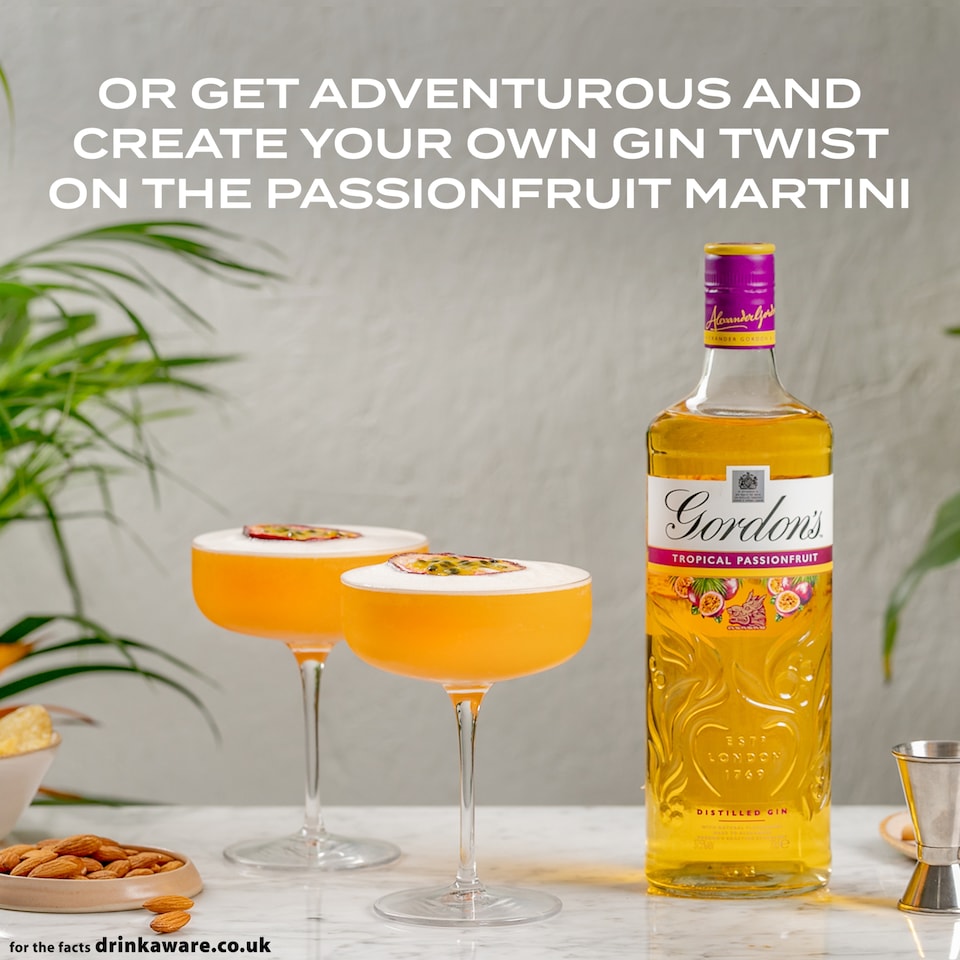 image 1 of Gordon's Tropical Passionfruit Gin Bottle 37.5% Vol 70Cl 