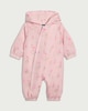 image 1 of F&F Baby Floral Print Shower Resistant Puddlesuit in Pink