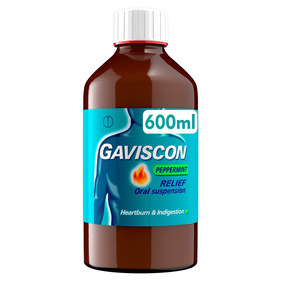 image 1 of Gaviscon Peppermint Heartburn & Indigestion Relief Oral Suspension 600ml