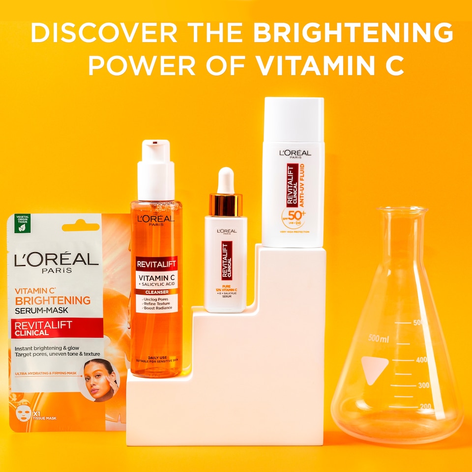 image 1 of L'Oreal Paris Revitalift Clincal Vitamin C Brightening Serum Mask 26g