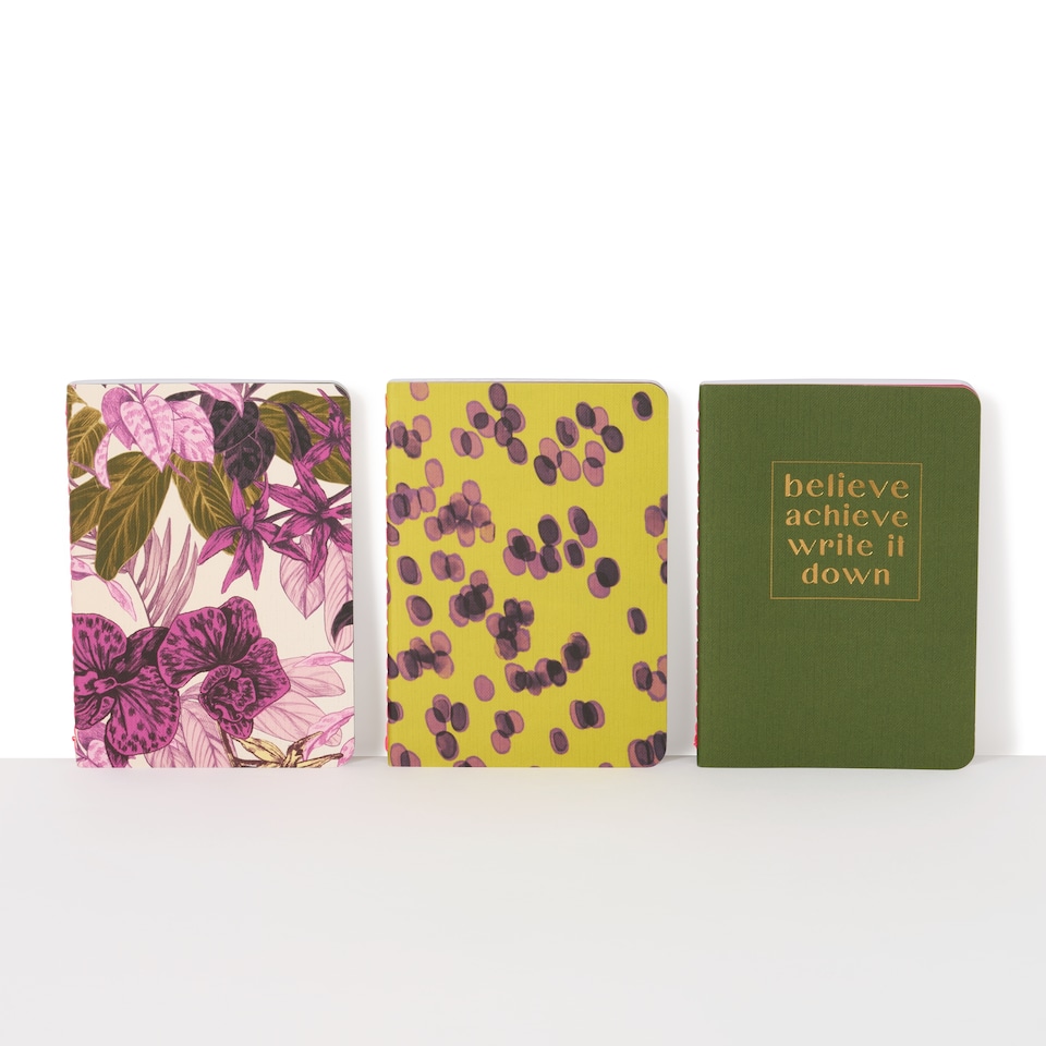 image 1 of Paperchase Tropic Like its Hot A6 Notebooks 3 pack