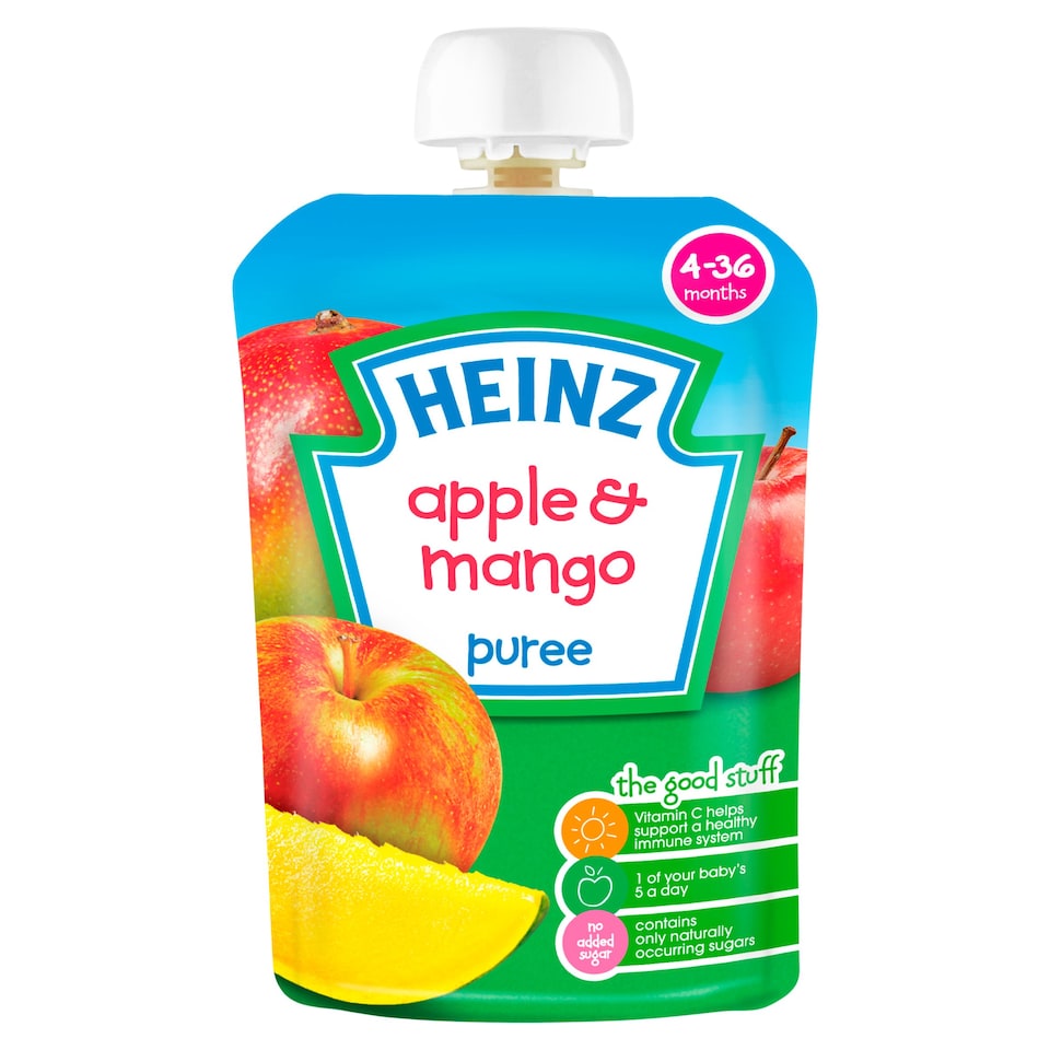 Heinz Apple & Mango Baby Food Fruit Puree Pouch 100g