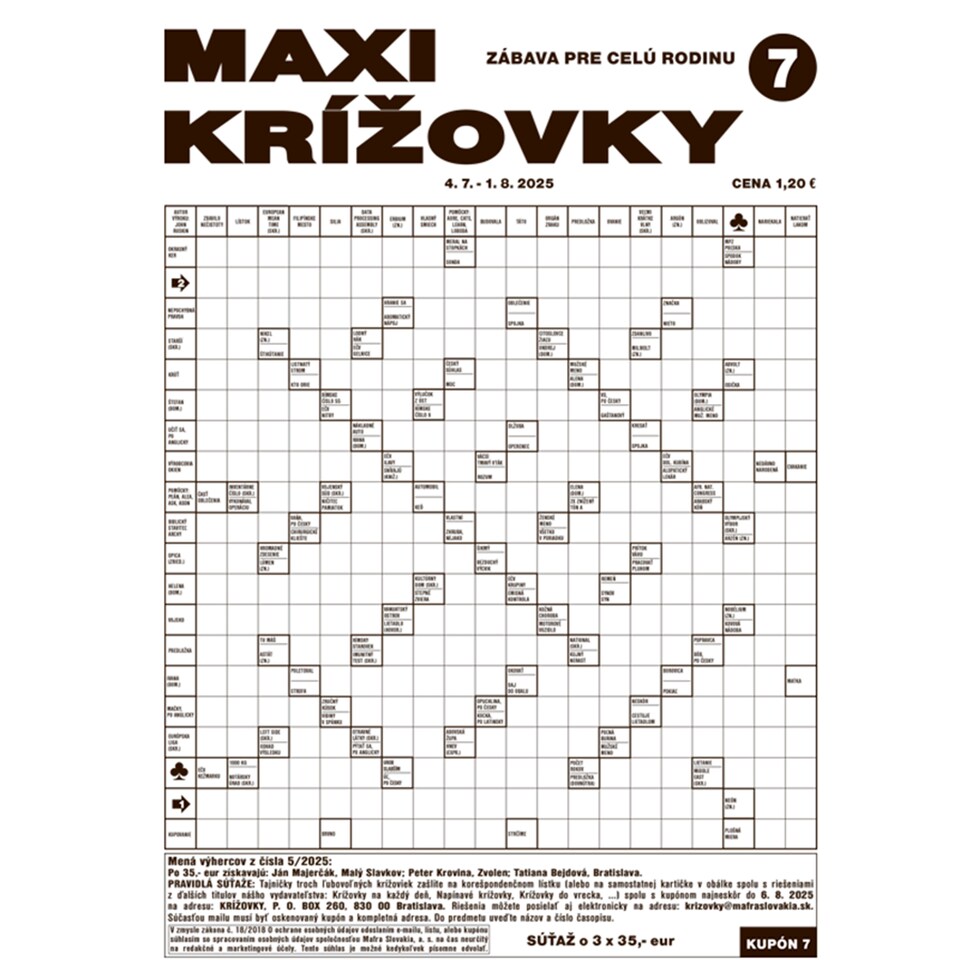 Maxi krížovky časopis