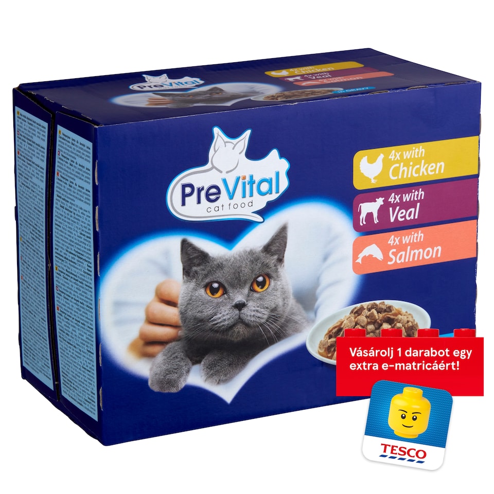PreVital Complete Pet Food for Adult Cats in Gravy 12 x 100 g