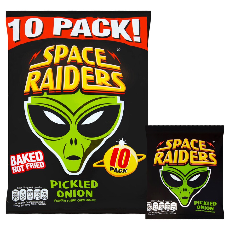 image 1 of Space Raiders Pickled Onion 10 Pack 11.8G