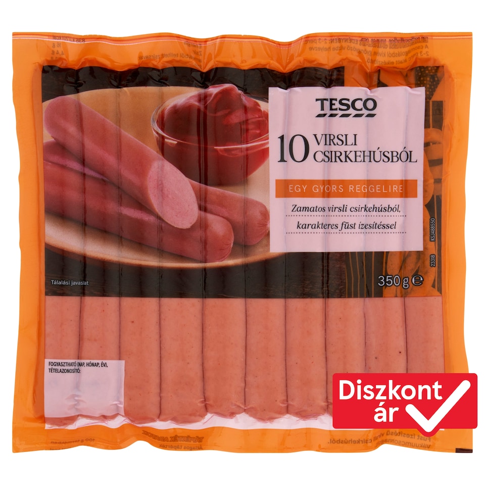 Tesco Chicken Frankfurters 10 pcs 350 g