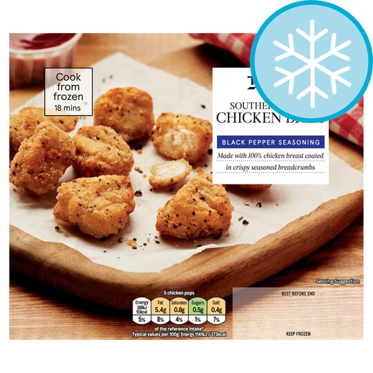 Tesco Southern Fried Chicken Bites 190G Tesco Groceries