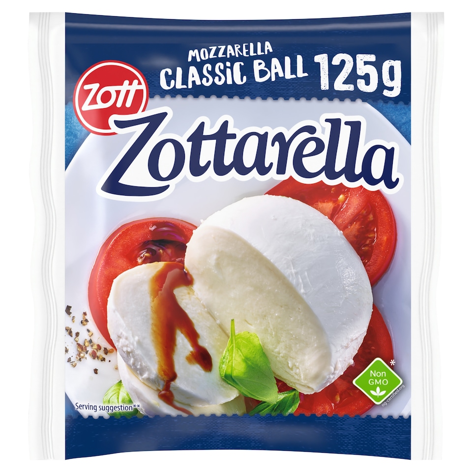 Zott Zottarella Classic Fat Soft Mozzarella Cheese in Brine 125 g