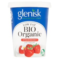 Glenisk Organic Low Fat Strawberry Yoghurt 450