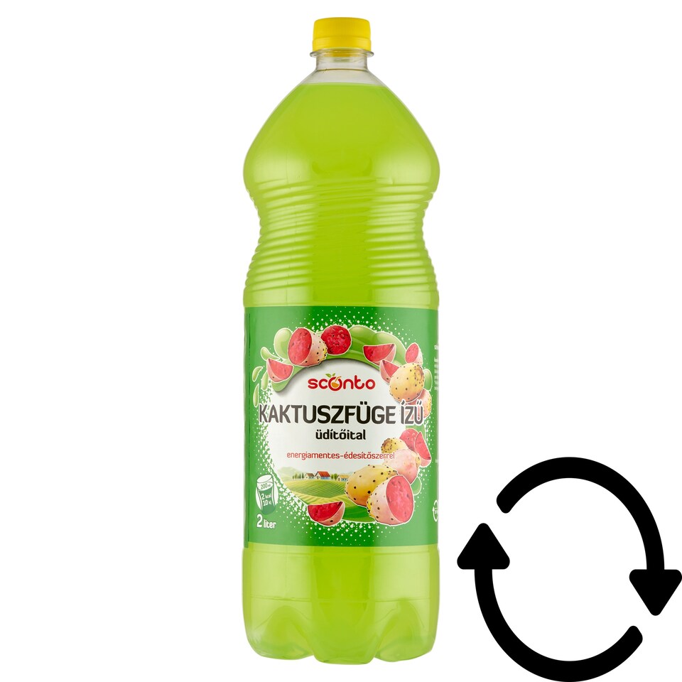 Sconto kaktuszfüge ízű energia- és szénsavmentes üdítőital édesítőszerekkel 2 l