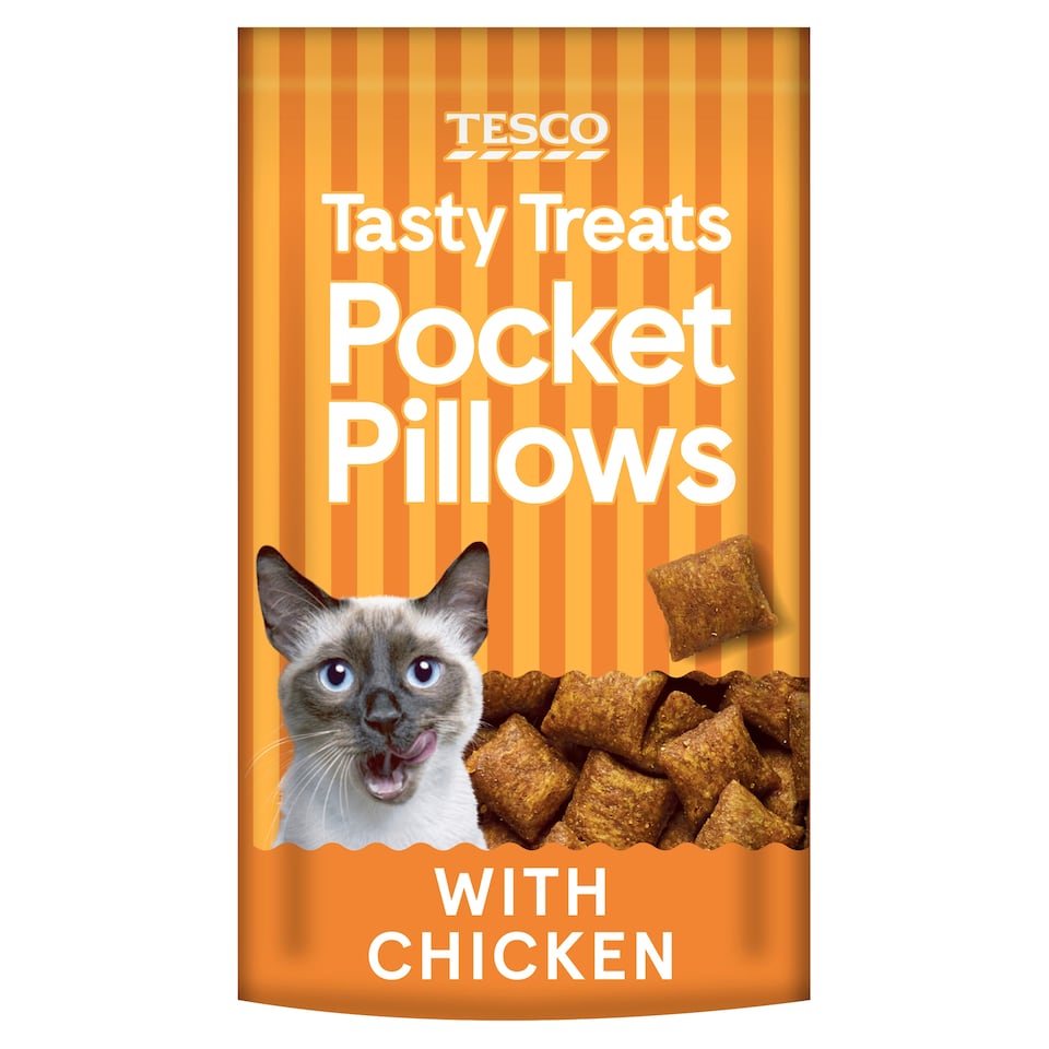 image 1 of Tesco Tasty Treats Pocket Pillows With Chicken 65G