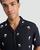 image 2 of F&F Skull Print Short Sleeved Shirt in Black