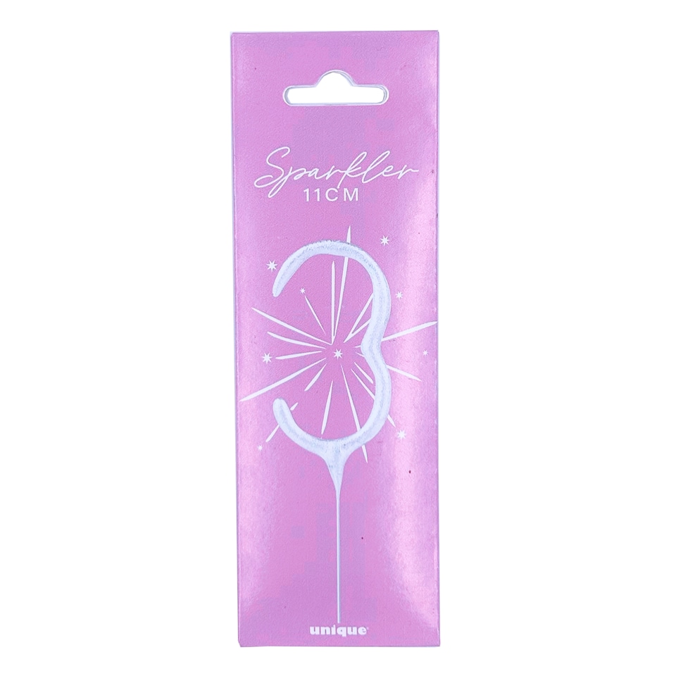 Number 3 Cake Sparkler