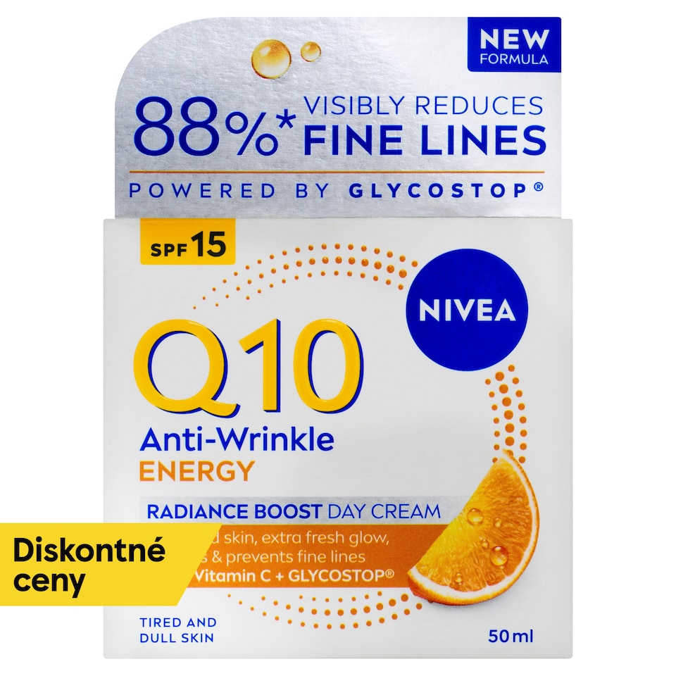 obrázok 1 z Nivea Q10 Energy Rozjasňujúci denný krém proti vráskam OF 15 50 ml