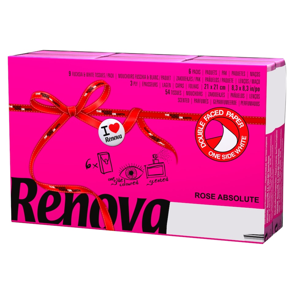 image 1 of Renova Pocket Tissue 6 Pack Various Colours