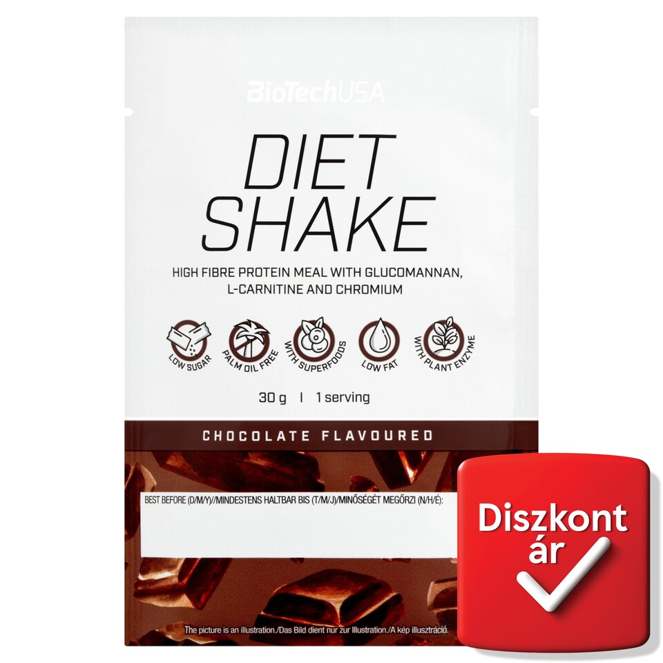 image 1 of BioTechUSA Diet Shake Chocolate Flavoured Whey Protein Drink Powder 30 g