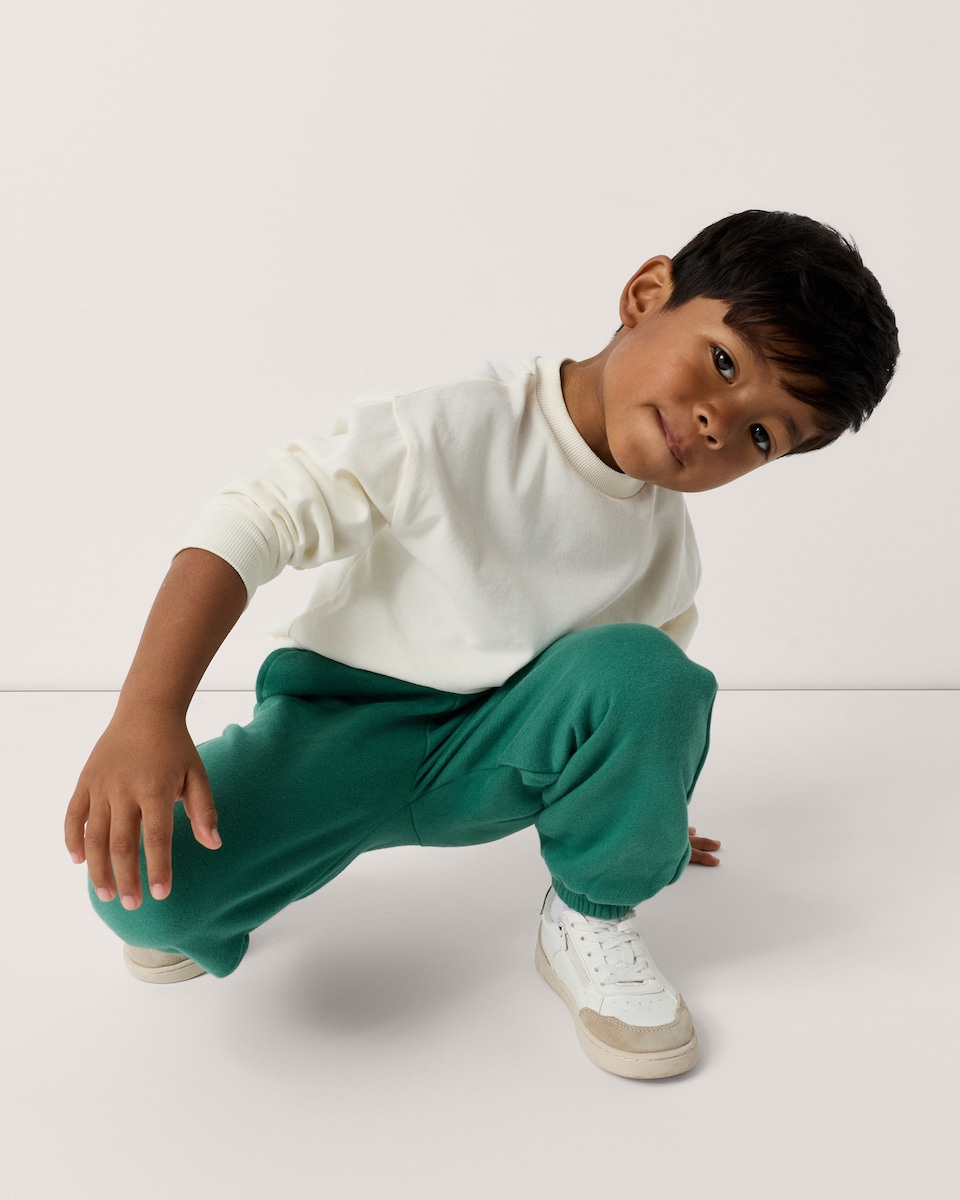 image 1 of F&F Boys 3-Pack Cotton Rich Cuffed Joggers in Green