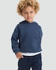 image 2 of F&F Boys Cotton Rich Kangaroo Pocket Hoodie in Navy
