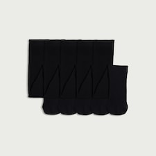 F&F Girls 5-Pack Cotton Rich Tights in Black