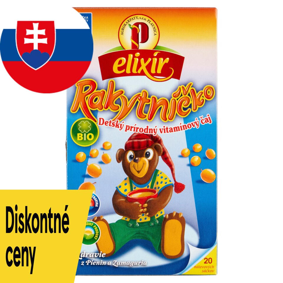 obrázok 1 z Elixír Bio rakytníčko detský prírodný vitamínový čaj 20 x 1,5 g (30 g)