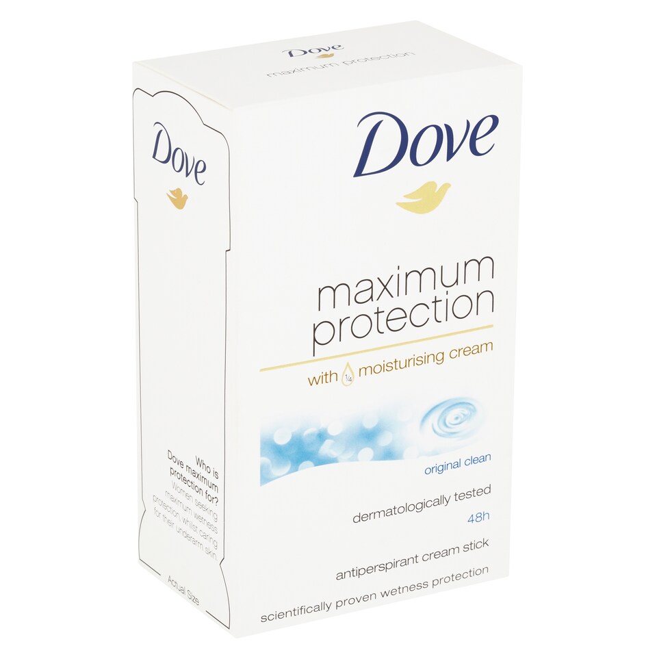 Obrázek 1 pro produkt Dove Maximum Protection Original Clean antiperspirační krém 45ml