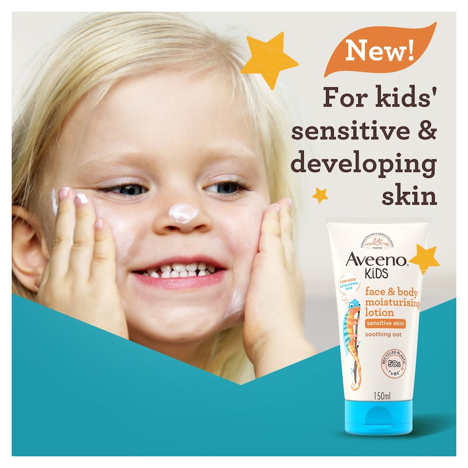 image 1 of Aveeno Kids Moisturising Face & Body Lotion Kids Moisturiser 150ml