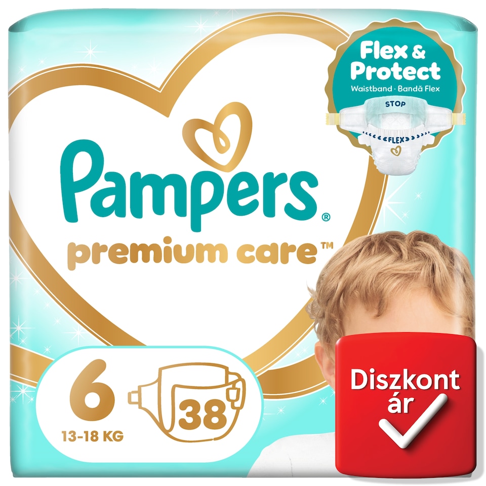 image 1 of Pampers Premium Care Size 6, 38 Nappies, 13kg-18kg