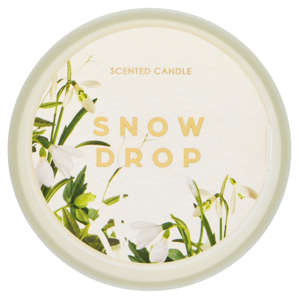 image 1 of F&F Home Floral Bouquet Small Candle Snowdrop 155g