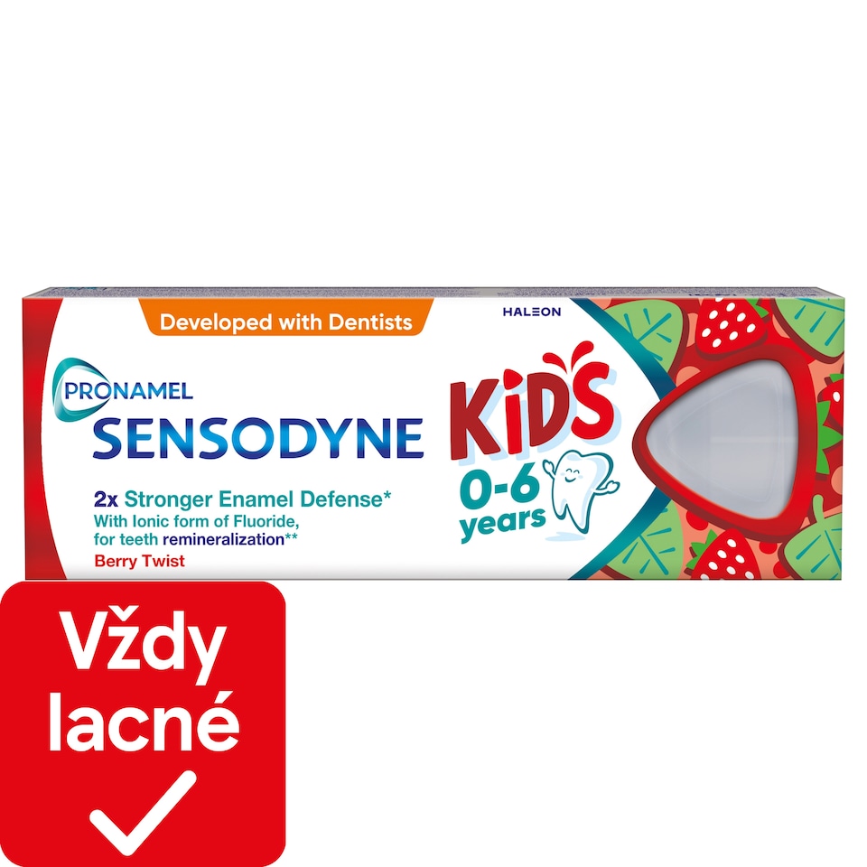 obrázok 1 z Sensodyne Pronamel Kids zubná pasta s fluoridom jahodová príchuť 50 ml