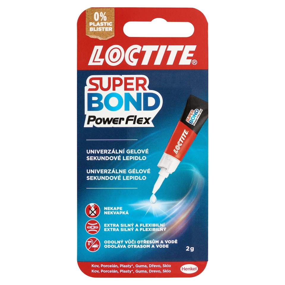 Obrázek 1 pro produkt Loctite Super Bond Power Flex univerzální gelové sekundové lepidlo 2g