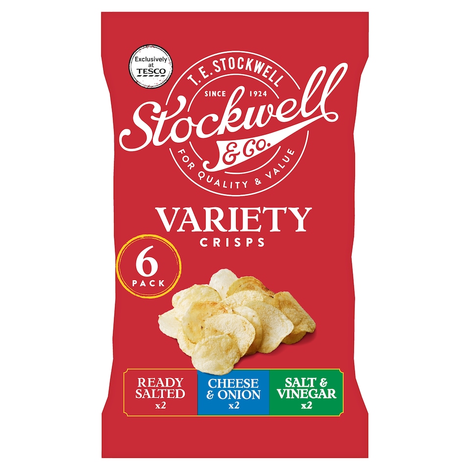 Stockwell & Co. Variety Pack Crisps 6X25g