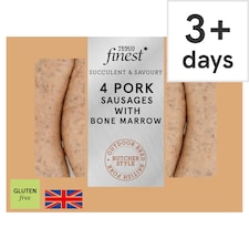 Tesco Finest 4 Pork Sausages with Bone Marrow 440g