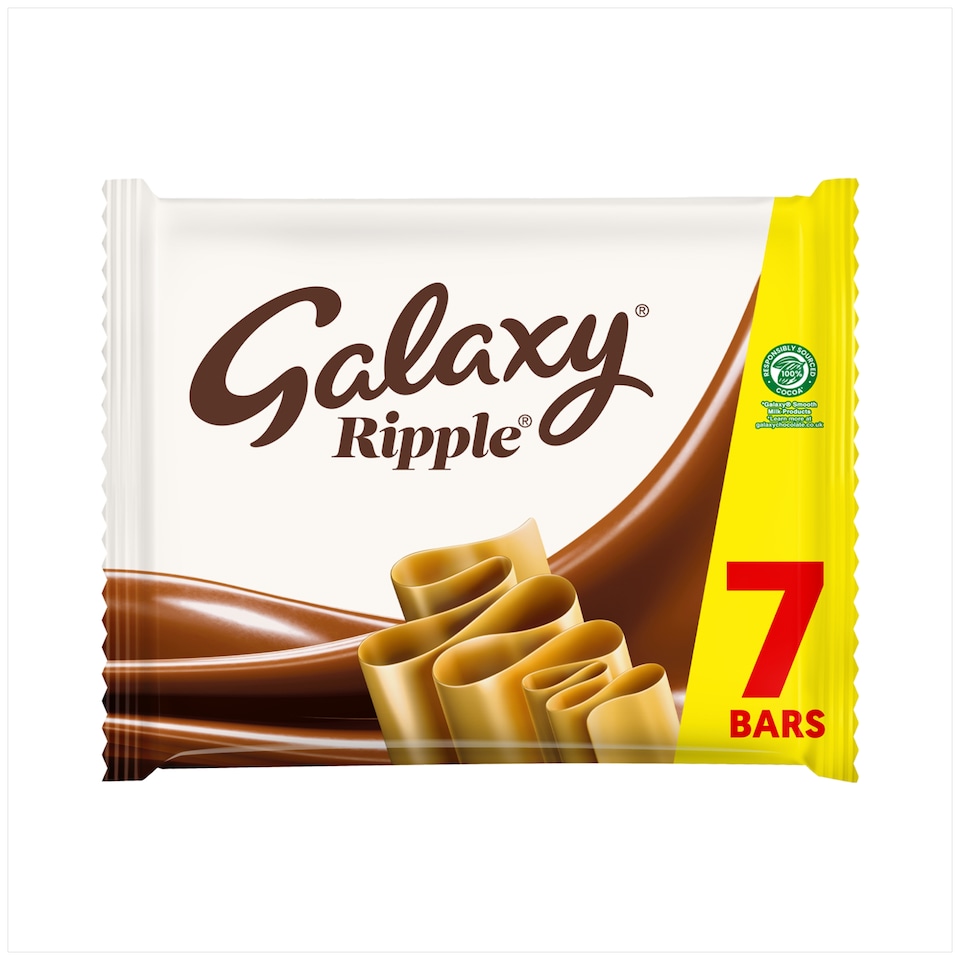 Galaxy Ripple Multipack Milk Chocolate Bars 7 x 30g