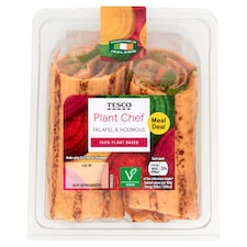 Tesco Plant Chef Falafel, Houmous Wrap 182G