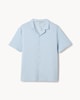 image 4 of F&F Textured Short Sleeved Collared Shirt in Blue