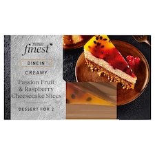 Tesco Finest Dine In Raspberry & Passionfruit Cheesecake Slices 2x90g 