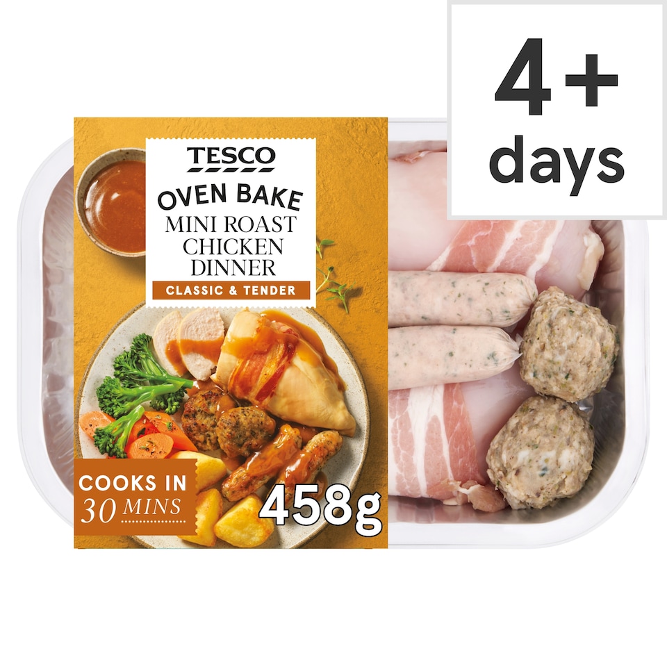 Tesco Mini Roast Chicken Dinner 458G