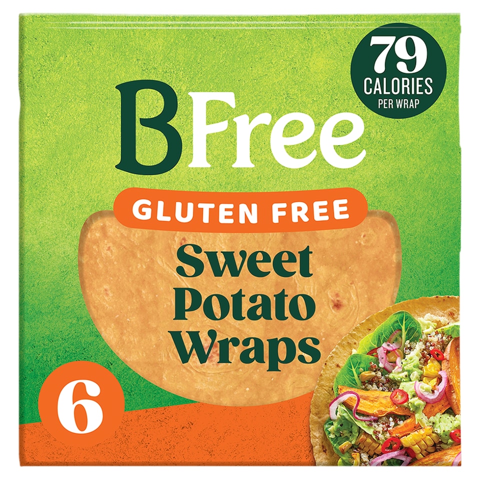 BFree Gluten Free Sweet Potato Wraps 6 Pack 42g