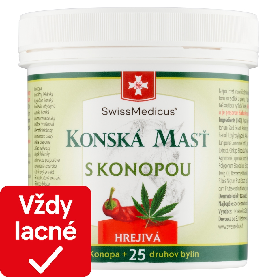 image 1 of SwissMedicus Konská masť Warming Ointment with Hemp 250 ml