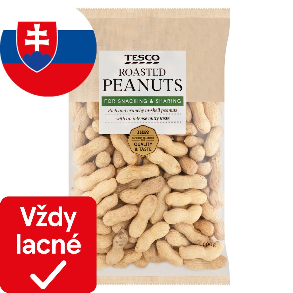 Tesco Arašidy nelúpané pražené 500 g