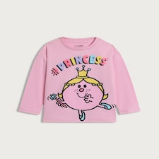 Little Miss Princess Pure Cotton Long Sleeved Top in Pink