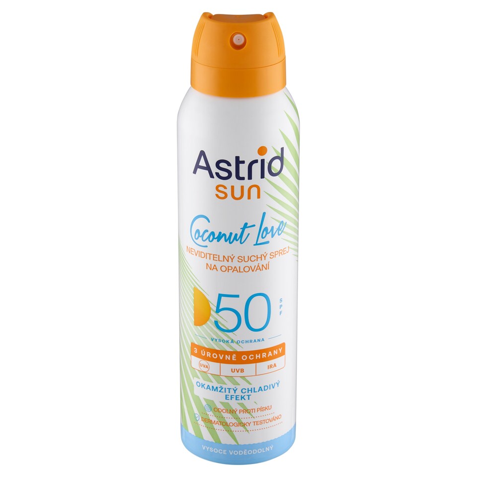 image 1 of Astrid Sun Coconut Love neviditeľný suchý sprej na opaľovanie SPF 50 150 ml