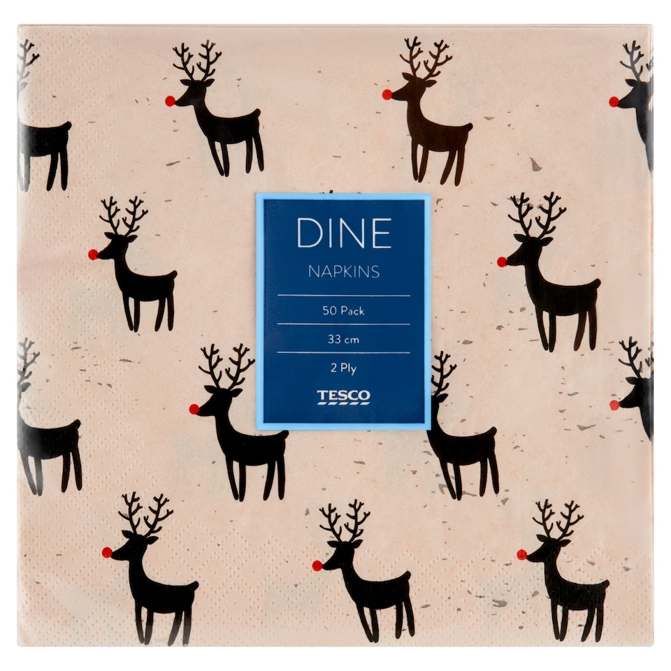 Obrázek 1 pro produkt Tesco Dine ubrousky 2 vrstvy 50 ks