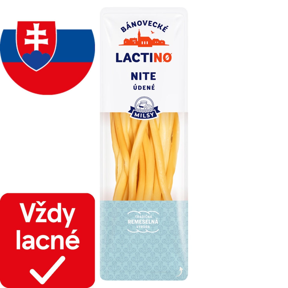 Milsy LactiNO Bánovecké syrové nite údené 90 g