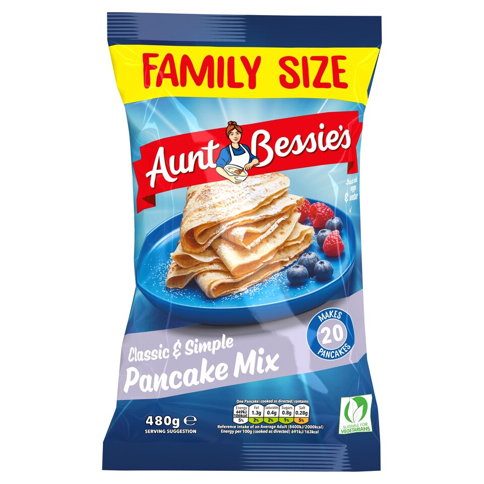 Aunt Bessie's Family Size Pancake Mix 480G