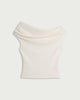 image 4 of F&F Textured Draped Co-ord Top in Cream