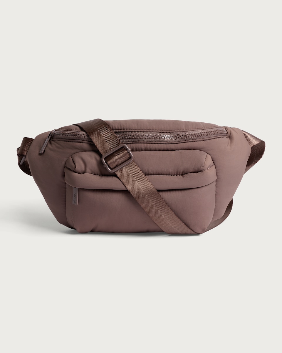 image 1 of SACHA Padded Crossbody Bag in Dark Nude